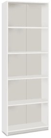 Βιβλιοθήκη μελαμίνης Max Megapap σε χρώμα λευκό 58x23x170εκ.-GP009-0036