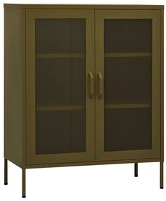vidaXL Ντουλάπι Αποθήκευσης Πράσινο Λαδί 80 x 35 x 101,5 εκ. Ατσάλινο