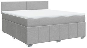 ΚΡΕΒΑΤΙ BOXSPRING ΜΕ ΣΤΡΩΜΑ ΑΝΟΙΧΤΟ ΓΚΡΙ 180X200 ΕΚ. ΥΦΑΣΜΑΤΙΝΟ 3287140