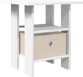 vidaXL Κομοδίνο Λευκό 41 x 40 x 45 εκ Επεξεργασμένο Ξύλο