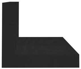Ράφια Τοίχου 2 τεμ. Μαύρα 110x11x9 εκ. από Μασίφ Ξύλο Πεύκου - Μαύρο