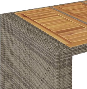 vidaXL Σετ μπαρ κήπου 5 τεμαχίων χωρίς μαξιλάρια Γκρί