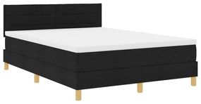 vidaXL Κρεβάτι με Σπαστό Στρώμα Μαύρο 160x200 εκ. Ύφασμα