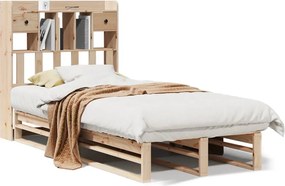 vidaXL Κρεβάτι Βιβλιοθήκη Χωρίς Στρώμα 100x200 εκ. Μασίφ Ξύλο Πεύκο