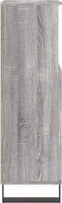 vidaXL Ντουλάπι Μπάνιου Γκρι Sonoma 30x30x100 εκ. Επεξεργασμένο Ξύλο