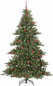 vidaXL Τεχνητό Χριστουγεννιάτικο Δέντρο με Άξονα Πράσινο 180 cm PVC