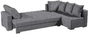 Γωνιακός καναπές Trendy-Αριστερή-285φ 185β εκ.-Γκρι