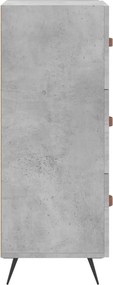 vidaXL Ντουλάπι Γκρι Σκυροδέματος 34,5x34x90 εκ. Επεξεργασμένο Ξύλο