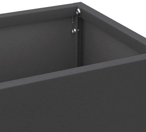 vidaXL Σχέδιο & βάση αποθήκευσης Μαύρο 15.5 x 15.5 x 49 εκ Ατσάλι
