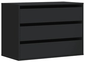 vidaXL Συρταριέρα Γωνιακή Μαύρη 80x41x58 εκ. από Επεξεργασμένο Ξύλο