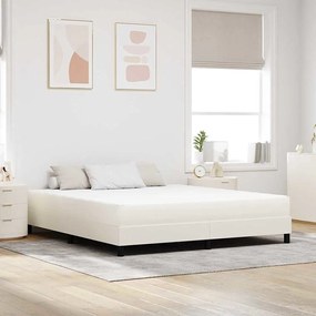 vidaXL Στρώμα Κρεβατιού με στρώμα Κρεμ 180 x 200 cm ύφασμα