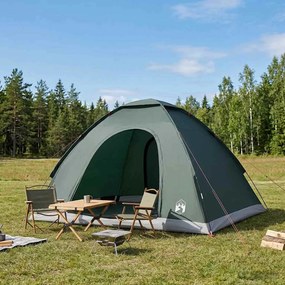vidaXL Σκηνή Camping 4 ατόμων Στρατιωτικό Πράσινο