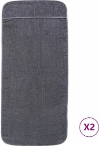 vidaXL Πετσέτες Θαλάσσης 2 τεμ. Ανθρακί 75 x 200 εκ. Ύφασμα 400 GSM