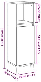 ΝΤΟΥΛΑΠΙ ΜΠΑΝΙΟΥ ΔΡΥΣ ΤΕΧΝΙΤΗΣ 30X30X100 CM ΚΑΤΑΣΚΕΥΑΣΜΕΝΟ ΞΥΛΟ 857109