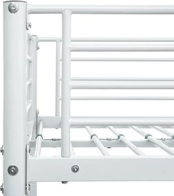 vidaXL Κουκέτα Λευκή 90 x 200 εκ. Μεταλλική