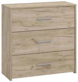 Chest of drawers Garona 3F Grey Oak 80.5x33x80.5 cm