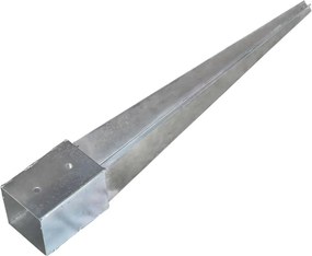 vidaXL Στηρίγματα Εδάφους 6 τεμ. Ασημί 10x10x76 εκ. Γαλβανισμ. Ατσάλι