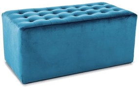 PUF LORI 2 VELVET TURKUSOWY BLUVEL 85