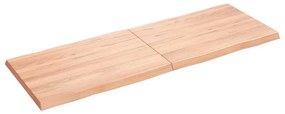 vidaXL Επιφ Τραπεζιού Αν Καφέ 140x50x(2-4)εκ.Ακατέργ. Μασίφ Ξύλο Δρυός