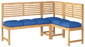 vidaXL Μαξιλάρι παλέτας για κάθισμα 6 pcs Μπλε Ρουά 40 x 40 x 8 εκ.