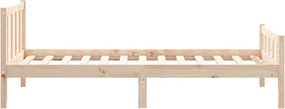 vidaXL Πλαίσιο Κρεβατιού 75 x 190 εκ. από Μασίφ Ξύλο Small Single