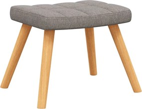 vidaXL Πολυθρόνα Relax Taupe Υφασμάτινη με Σκαμπό