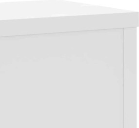 vidaXL Βάσεις Φυτών 2 τεμ. Λευκές 17x17x60 εκ. από Επεξεργασμένο Ξύλο