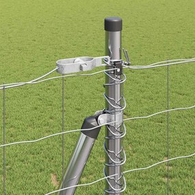 vidaXL Ευρωπαϊκός Φράκτης με Σκυρόδετη Βάση 10 x 1,4 μ Ασημί Δίχτυ