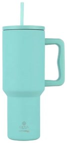 Estia Θερμός Ποτήρι Straw Tumbler XL 1200ml Save The Aegean Bermuda Green 01-32203