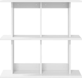vidaXL Ράφι Τοίχου Επιτοίχιο Λευκό 100 x 20 x 75 εκ Επεξεργασμένο Ξύλο