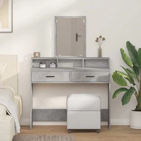 vidaXL Τουαλέτα με Συρτάρια Γκρι Σκυρόδεμα 100x41x140 εκ.