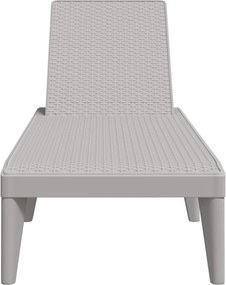 vidaXL Ξαπλώστρα Γκρι 186 x 60 x 29 από Πολυπροπυλένιο