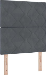 vidaXL Κεφαλάρι Σκούρο Γκρι 80 cm Βελούδο