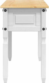 vidaXL End Table Λευκό 115 x 46 x 73 εκ Στερεά ξυλεία πεύκου