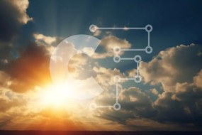 Intra Συλλεκτικό Ξύλινο Παζλ Plywood 4mm - Εκπληκτική εικόνα ενός ηλιοβασιλέματος με σύννεφα Σε Ξύλινο Κουτί - Διαστάσεις: 10x10 cm – 25 κομμάτια