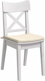 vidaXL Μαξιλάρια καθισμάτων 4 pcs Κρεμ 40 x 40 x 3 cm