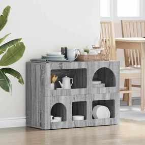 vidaXL Πλαϊνό γραφείο ELST Γκρίζο Σονομα 80.5 x 35 x 59 εκ.