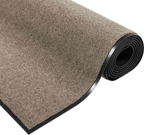 vidaXL Χαλάκι Εξώπορτας Μπεζ και Μαύρο 120 x 180 cm 100% Πολυαμίδιο
