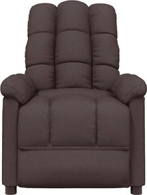 vidaXL Πολυθρόνα Μασάζ Σκούρο Καφέ Υφασμάτινη