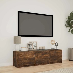 vidaXL Τηλεοπτική βιβλιοθήκη με LED 140 x 34 x 40 εκ