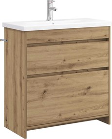 vidaXL Σετ Επίπλων Μπάνιου Artisan Δρυς 81 x 40 x 84,5 εκ