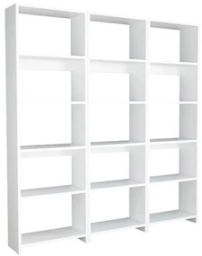 Βιβλιοθήκη Rabuku σε λευκή απόχρωση 146x22x123εκ 146x22x160 εκ.