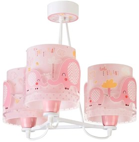 Φωτιστικό Οροφής 3Φωτο Little Elephant Pink 39x39x45εκ. ANGO 61337S