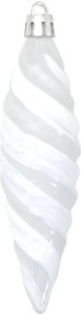 vidaXL Μπαλίτσα Χριστουγεννιάτικης Σπiral 40 pcs Λευκό Πλαστικό