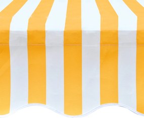 vidaXL Ανταλλακτικό Ύφασμα Τέντας Κίτρινο και Λευκό 280x245 εκ. Πολυεστέρας
