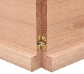 Επιφ Τραπεζιού Αν Καφέ 200x40x(2-4)εκ.Ακατέργ. Μασίφ Ξύλο Δρυός - Καφέ