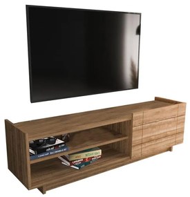 Έπιπλο τηλεόρασης Derek καρυδί 140x37x41.4εκ 140x37x41.4 εκ.