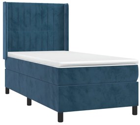 ΚΡΕΒΑΤΙ BOXSPRING ΜΕ ΣΤΡΩΜΑ ΣΚΟΥΡΟ ΜΠΛΕ 90X200 ΕΚ. ΒΕΛΟΥΔΙΝΟ 3132781