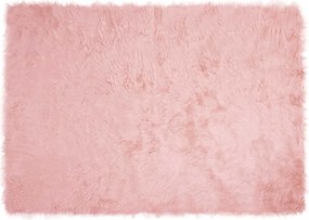 vidaXL Χαλί από τεχνητό πρόβειο δέρμα TAFALLA Ροζ 140 x 200 cm