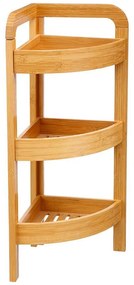 Floor shelf unit Jabez bamboo natural 23x23x61cm 23x23x61 εκ.